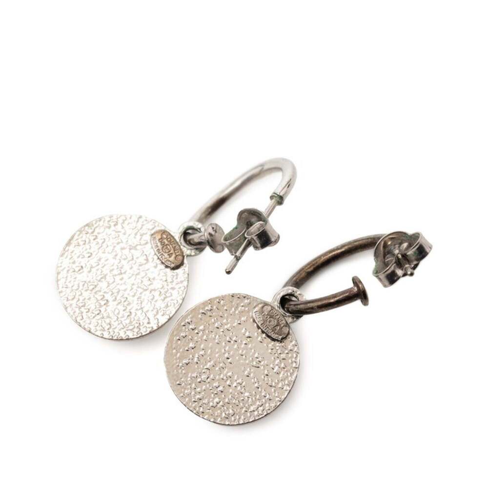 CHANEL Silver Logo Earrings - Picture 2 of 4